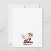 Rentier Puzzled Weihnachtsmann Feiertagskarte (Rückseite)