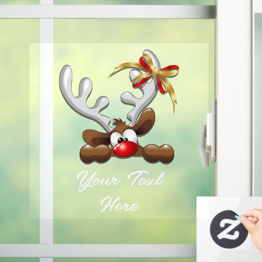 Rentier Puzzled Weihnachtsmann Fensteraufkleber (Zuhause)