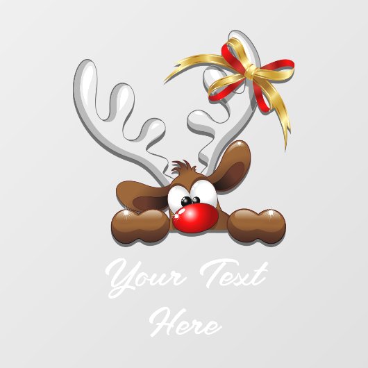 Rentier Puzzled Weihnachtsmann Fensteraufkleber (Blatt)