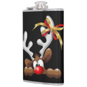 Rentier Puzzled Weihnachtsmann Flachmann (Links)