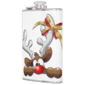 Rentier Puzzled Weihnachtsmann Flachmann (Links)