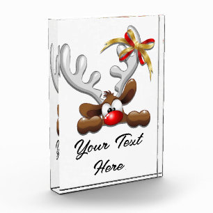 Rentier Puzzled Weihnachtsmann Fotoblock
