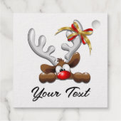 Rentier Puzzled Weihnachtsmann Geschenkanhänger (Rückseite)