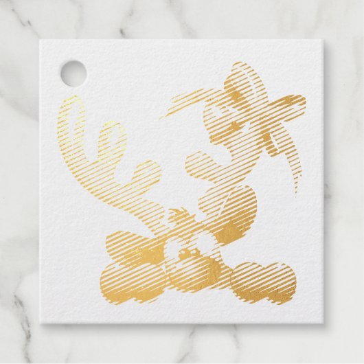 Rentier Puzzled Weihnachtsmann Geschenkanhänger (Vorderseite)