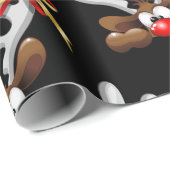 Rentier Puzzled Weihnachtsmann Geschenkpapier (Rolleneckpunkt)