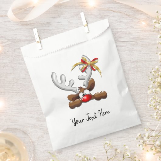 Rentier Puzzled Weihnachtsmann Geschenktütchen (Ausgeschnitten)