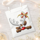 Rentier Puzzled Weihnachtsmann Geschenktütchen (Ausgeschnitten)