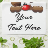 Rentier Puzzled Weihnachtsmann Geschirrtuch (Gefaltet)