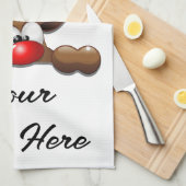 Rentier Puzzled Weihnachtsmann Geschirrtuch (Viertel Falte)