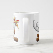Rentier Puzzled Weihnachtsmann Jumbo-Tasse (Rückseite)