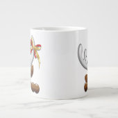 Rentier Puzzled Weihnachtsmann Jumbo-Tasse (Vorderseite)