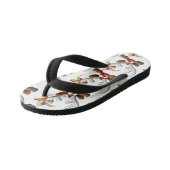 Rentier Puzzled Weihnachtsmann Kinderbadesandalen (Schrägansicht)