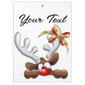 Rentier Puzzled Weihnachtsmann Klemmbrett (Rückseite)