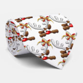 Rentier Puzzled Weihnachtsmann Krawatte (Gerollt)