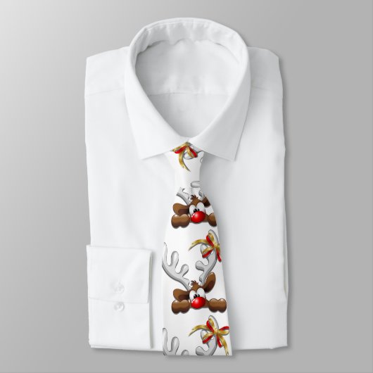 Rentier Puzzled Weihnachtsmann Krawatte (Gebunden)