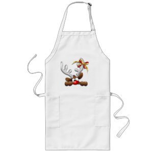 Rentier Puzzled Weihnachtsmann Lange Schürze