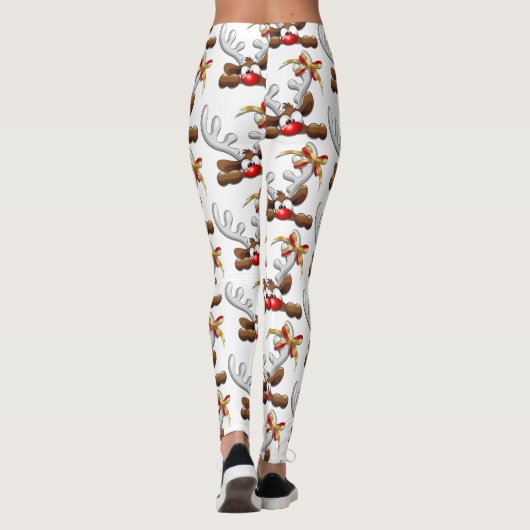 Rentier Puzzled Weihnachtsmann Leggings (Rückseite)