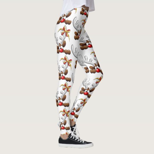 Rentier Puzzled Weihnachtsmann Leggings (Rechts)