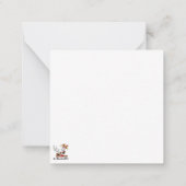 Rentier Puzzled Weihnachtsmann Mitteilungskarte (Rückseite)