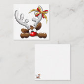 Rentier Puzzled Weihnachtsmann Mitteilungskarte (Vorne/Hinten)