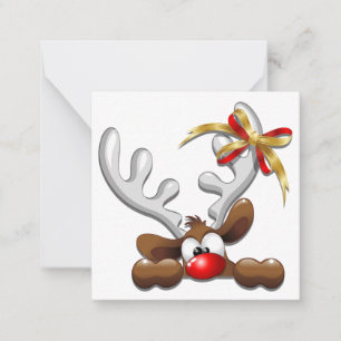 Rentier Puzzled Weihnachtsmann Mitteilungskarte