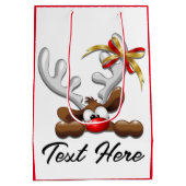 Rentier Puzzled Weihnachtsmann Mittlere Geschenktüte (Rückseite)