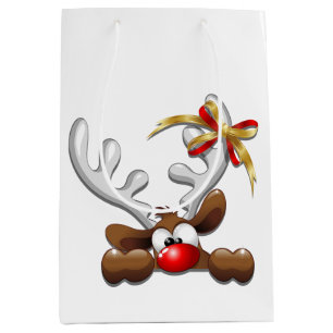 Rentier Puzzled Weihnachtsmann Mittlere Geschenktüte