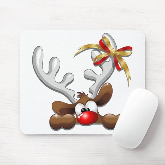 Rentier Puzzled Weihnachtsmann Mousepad (Mit Mouse)