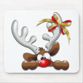 Rentier Puzzled Weihnachtsmann Mousepad (Vorne)