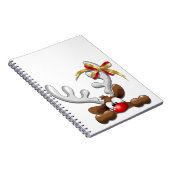 Rentier Puzzled Weihnachtsmann Notizblock (Rechte Seite)