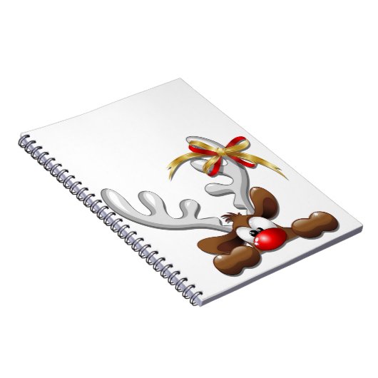 Rentier Puzzled Weihnachtsmann Notizblock (Rechte Seite)