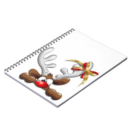 Rentier Puzzled Weihnachtsmann Notizblock (Linke Seite)