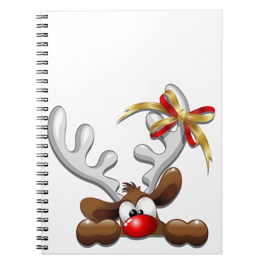 Rentier Puzzled Weihnachtsmann Notizblock (Vorderseite)