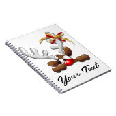 Rentier Puzzled Weihnachtsmann Notizblock (Rechte Seite)