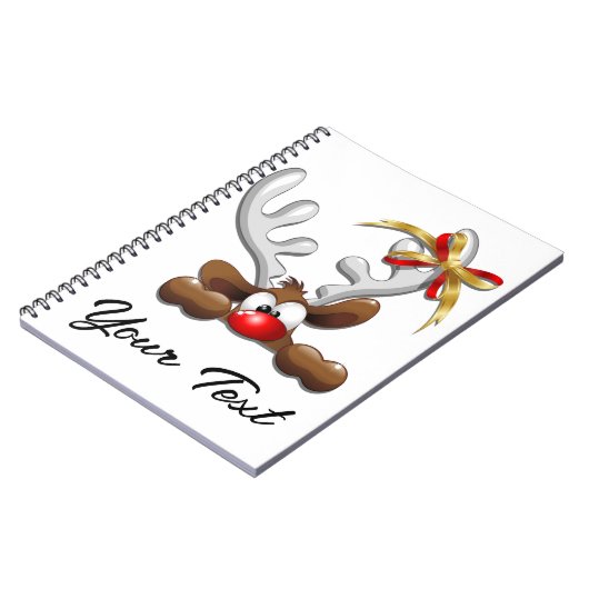 Rentier Puzzled Weihnachtsmann Notizblock (Linke Seite)