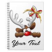 Rentier Puzzled Weihnachtsmann Notizblock (Vorderseite)