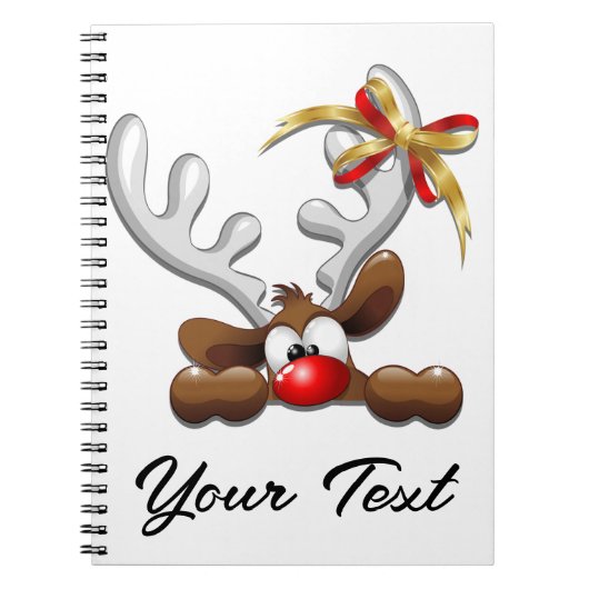 Rentier Puzzled Weihnachtsmann Notizblock (Vorderseite)