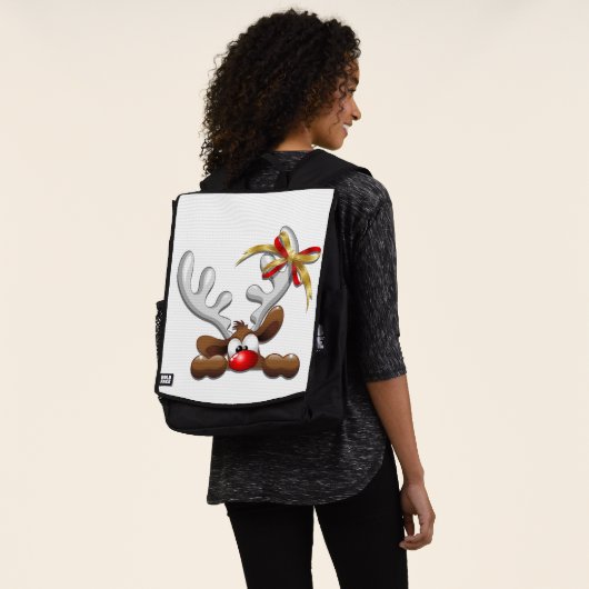 Rentier Puzzled Weihnachtsmann Rucksack (Ausgewaschen)
