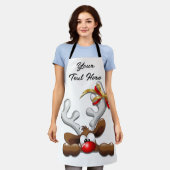 Rentier Puzzled Weihnachtsmann Schürze (Getragen)