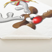 Rentier Puzzled Weihnachtsmann Sherpadecke (3/4)