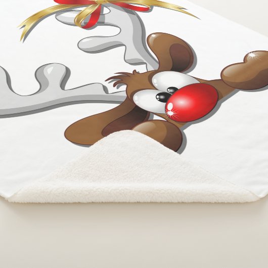 Rentier Puzzled Weihnachtsmann Sherpadecke (3/4)