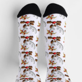 Rentier Puzzled Weihnachtsmann Socken (Oben)