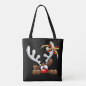 Rentier Puzzled Weihnachtsmann Tasche (Rückseite)
