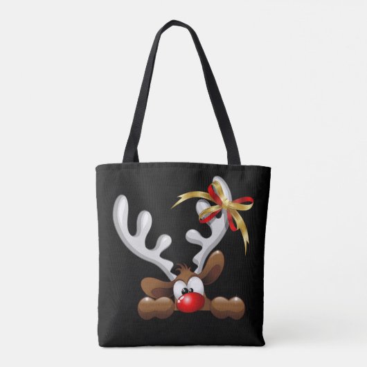Rentier Puzzled Weihnachtsmann Tasche (Rückseite)