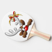 Rentier Puzzled Weihnachtsmann Tischtennis Schläger (Seitenansicht)