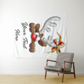 Rentier Puzzled Weihnachtsmann Wandteppich (Beispiel (Horizontal))