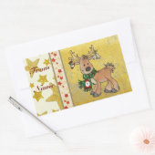 Rentier Rechteckiger Aufkleber (Umschlag)