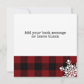 Rentier Red and Black Buffalo Karierte Weihnachten (Rückseite)