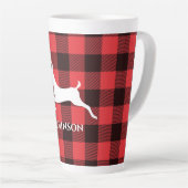 Rentier Red & Black Tartan Muster Buffalo Kariert Milchtasse (Rechte Ecke)