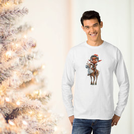Rentier Rider Christmas Elf Men's T-Shirt
